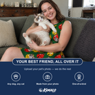 Friends in matching Women's Ringing Revelry Custom Cat Face Tank Dress — a group gift photo