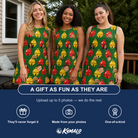 Friends in matching Women's Ringing Revelry Custom Face Tank Dress — a group gift photo