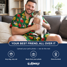 Friends in matching Men's Ringing Revelry Custom Cat Face Shirt & Shorts Set — a group gift photo