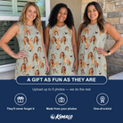 Friends in matching Women's Hoof Hootenanny Custom Face Tank Dress — a group gift photo