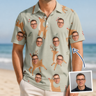 Man wearing Men's Hoof Hootenanny Custom Face Polo Shirt — custom faces printed all-over