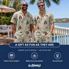 Friends in matching Men's Hoof Hootenanny Custom Face Shirt & Shorts Set — a group gift photo