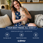 Friends in matching Women's December Dangles Custom Cat Face Tank Dress — a group gift photo