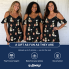 Friends in matching Women's Carrot Crooners Custom Face Off-Shoulder Dress — a group gift photo