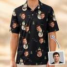 Man wearing Men's Carrot Crooners Custom Face Polo Shirt — custom faces printed all-over