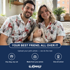 Friends in matching Women's Prancer Pranks Custom Cat Face Hawaiian Shirt — a group gift photo