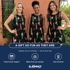 Friends in matching Women's Wick Winks Custom Face Tank Dress — a group gift photo