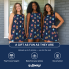 Friends in matching Women's Surprise Stacks Custom Face Tank Dress — a group gift photo