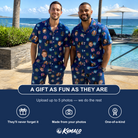 Friends in matching Men's Surprise Stacks Custom Face Shirt & Shorts Set — a group gift photo