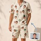 Man wearing Men's Candy Constellation Custom Face Shirt & Shorts Set — custom faces printed all-over