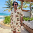 Real-life photo of someone wearing Men's Candy Constellation Custom Face Shirt & Shorts Set — custom faces printed all-over
