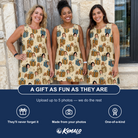 Friends in matching Women's Gift Glee Custom Face Tank Dress — a group gift photo
