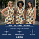 Friends in matching Women's Gift Glee Custom Face V-Neck Dress — a group gift photo