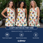 Friends in matching Women's Sweet Stackers Custom Face Tank Dress — a group gift photo