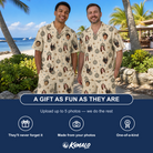 Friends in matching Men's Glitz Gals Custom Face Shirt & Shorts Set — a group gift photo