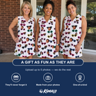 Friends in matching Women's Vow Visors Custom Face V-Neck Dress — a group gift photo