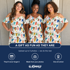 Friends in matching Women's Tulle Tumble Custom Face Off-Shoulder Dress — a group gift photo
