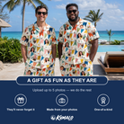 Friends in matching Men's Tulle Tumble Custom Face Shirt & Shorts Set — a group gift photo