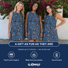 Friends in matching Women's Bridal Batter Custom Face Tank Dress — a group gift photo