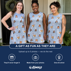 Friends in matching Women's Pearl Parade Custom Face Tank Dress — a group gift photo