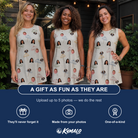 Friends in matching Women's Parasol Pals Custom Face Tank Dress — a group gift photo
