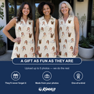 Friends in matching Women's Parasol Pals Custom Face V-Neck Dress — a group gift photo