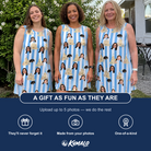 Friends in matching Women's Sandcastle Safari Custom Face Tank Dress — a group gift photo