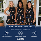 Friends in matching Women's Seagullcation Custom Face Tank Dress — a group gift photo
