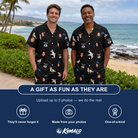 Friends in matching Men's Seagullcation Custom Face Shirt & Shorts Set — a group gift photo