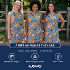 Friends in matching Women's Bunited States Custom Face Tank Dress — a group gift photo