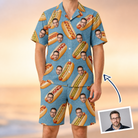 Man wearing Men's Bunited States Custom Face Shirt & Shorts Set — custom faces printed all-over