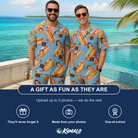 Friends in matching Men's Bunited States Custom Face Shirt & Shorts Set — a group gift photo