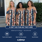 Friends in matching Women's Eagle Euphoria Custom Face Off-Shoulder Dress — a group gift photo