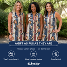 Friends in matching Women's Eagle Euphoria Custom Face V-Neck Dress — a group gift photo