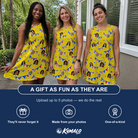 Friends in matching Women's Banner Bash Custom Face Tank Dress — a group gift photo