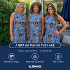 Friends in matching Women's Stellar Standard Custom Face Tank Dress — a group gift photo