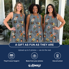Friends in matching Women's Lotus Limbo Custom Face Tank Dress — a group gift photo