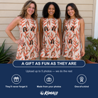 Friends in matching Women's Lobster Lilt Custom Face Tank Dress — a group gift photo