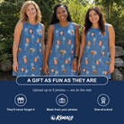 Friends in matching Women's Flower Power Custom Face Tank Dress — a group gift photo