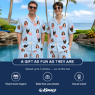 Friends in matching Men's Spatha Spark Custom Face Shirt & Shorts Set — a group gift photo