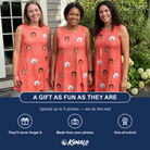 Friends in matching Women's Tiki Treetops Custom Face Tank Dress — a group gift photo
