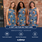 Friends in matching Women's Lily Limelight Custom Face Tank Dress — a group gift photo