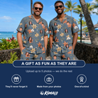 Friends in matching Men's Lily Limelight Custom Face Shirt & Shorts Set — a group gift photo