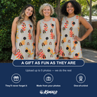 Friends in matching Women's Bract Attack Custom Face Tank Dress — a group gift photo