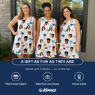 Friends in matching Women's Jungle Jive Custom Face Tank Dress — a group gift photo