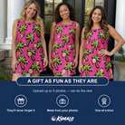 Friends in matching Women's Sunset Plumeria Custom Face Tank Dress — a group gift photo
