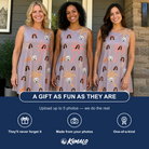 Friends in matching Women's Leafy Lei Custom Face Tank Dress — a group gift photo
