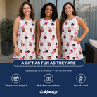 Friends in matching Women's Bubblegum Ballerinas Custom Face Tank Dress — a group gift photo