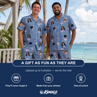 Friends in matching Men's Longneck Lollies Custom Face Shirt & Shorts Set — a group gift photo