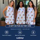Friends in matching Women's Stilt Spritz Custom Face Tank Dress — a group gift photo